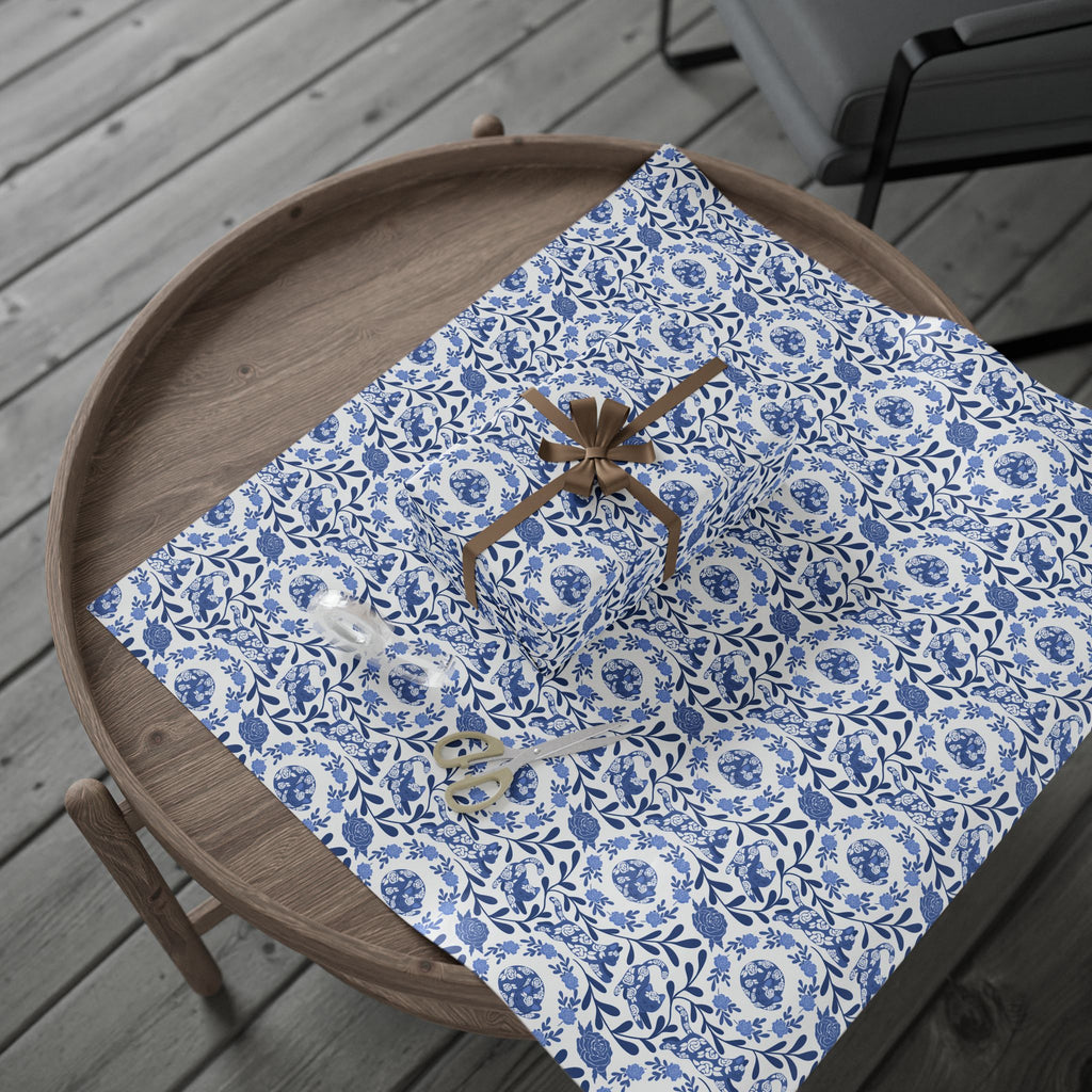 Floral Kitty Fine China Gift Wrap