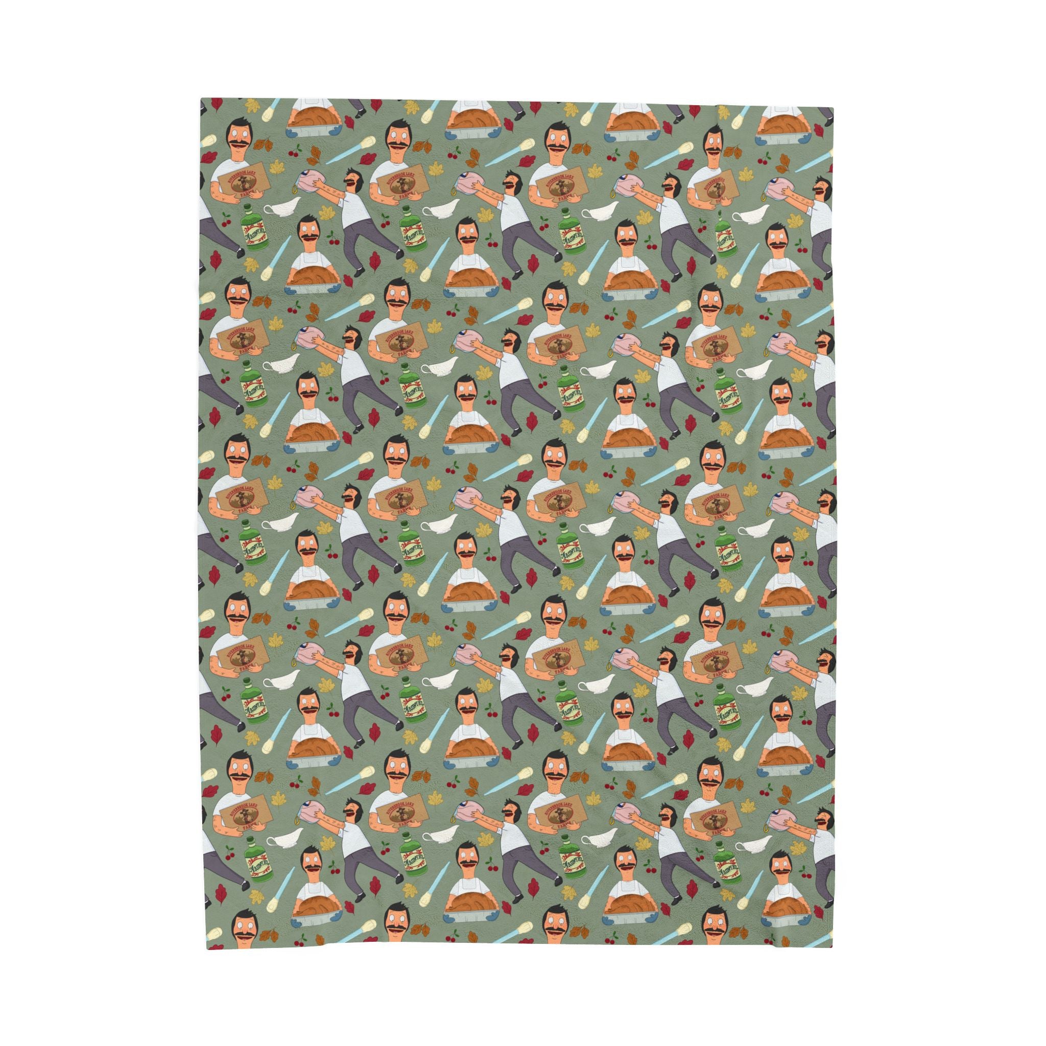 Thanksgiving with Bob Cozy Plush Blanket