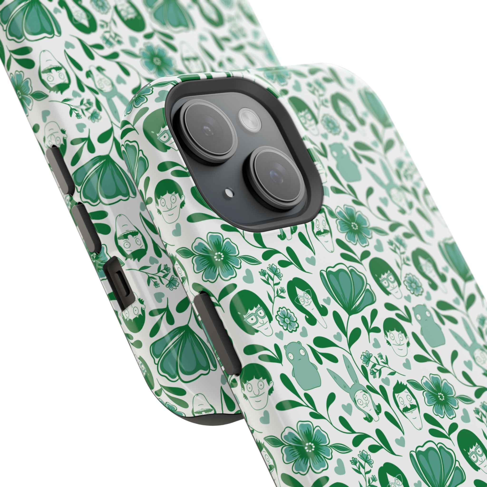 Belcher's Fine China iPhone Case V1 Green – Magnetic Impact-Resistant