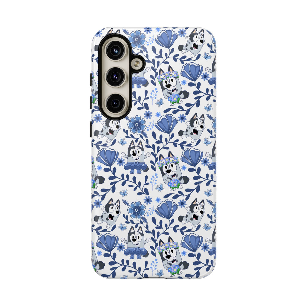 Cute Dog-Themed Phone Case, Floral Phone Cover, Gift for Dog Lovers, Pet Owner Accessories, Trendy Mobile Cases