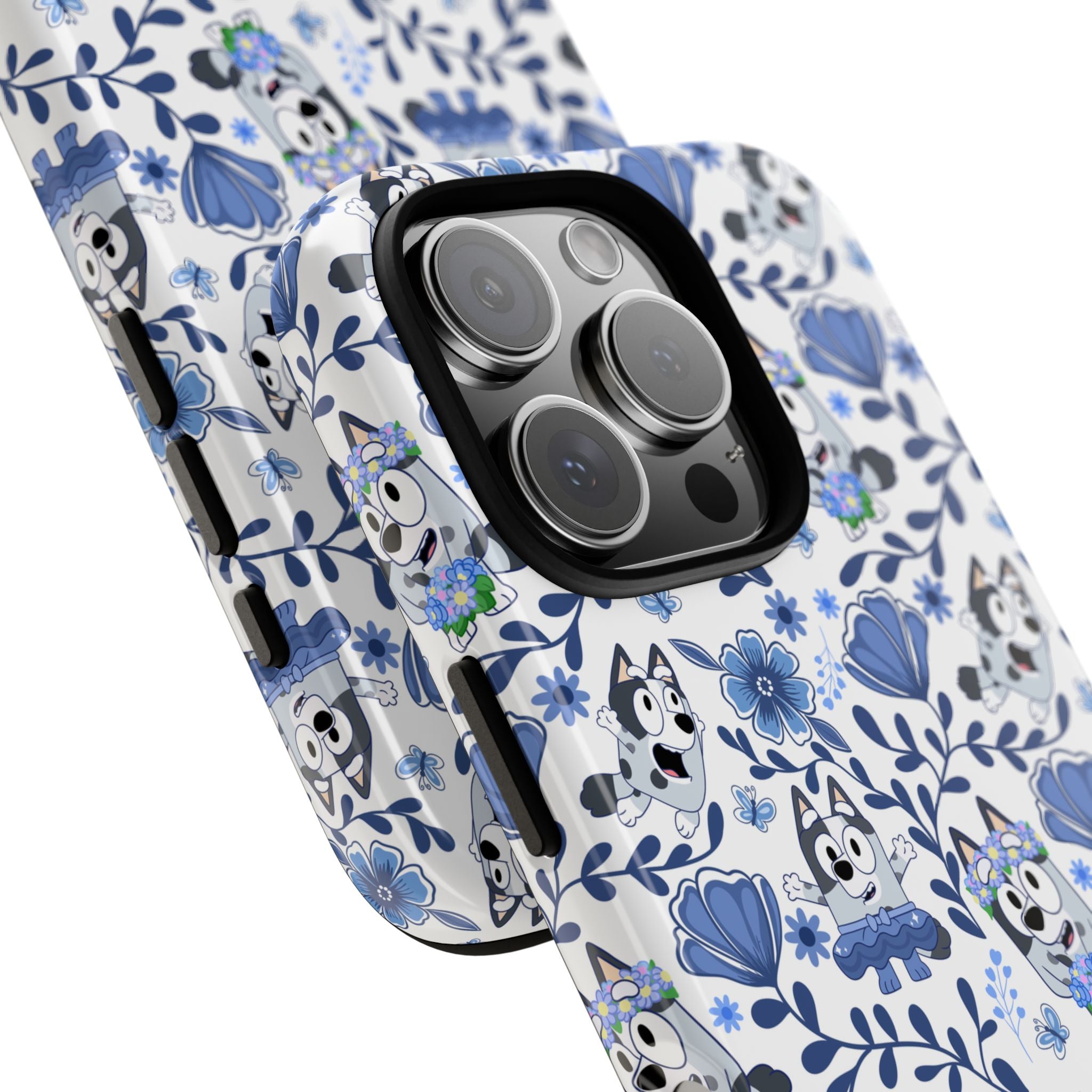 Cute Dog-Themed Phone Case, Floral Phone Cover, Gift for Dog Lovers, Pet Owner Accessories, Trendy Mobile Cases