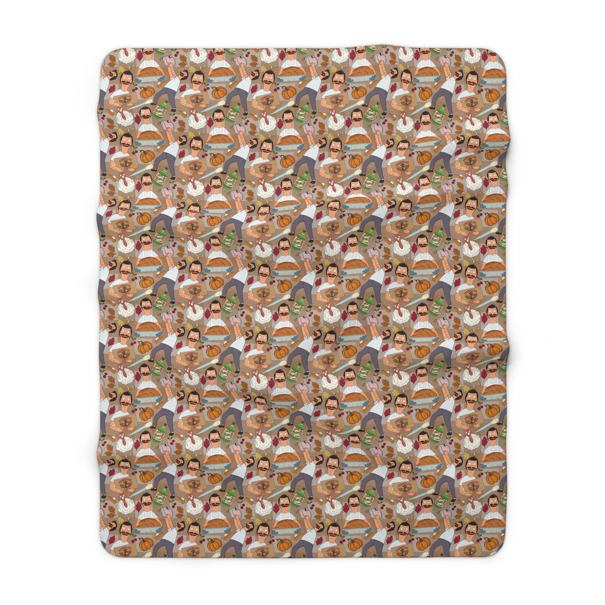 Gingham Thanksgiving Bob Sherpa Fleece Blanket
