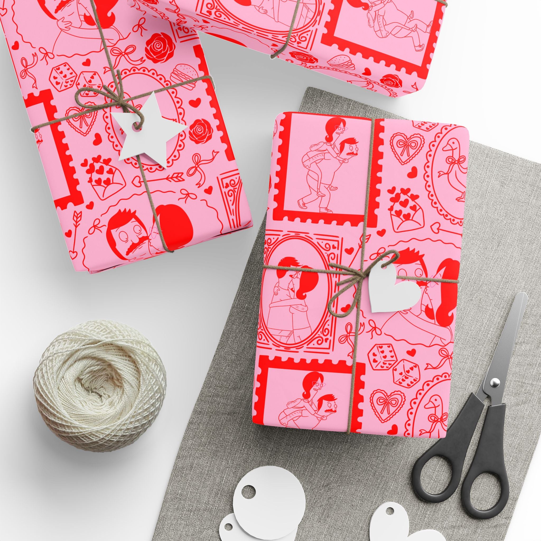 Belcher's Pink Valentine's Gift Wrap