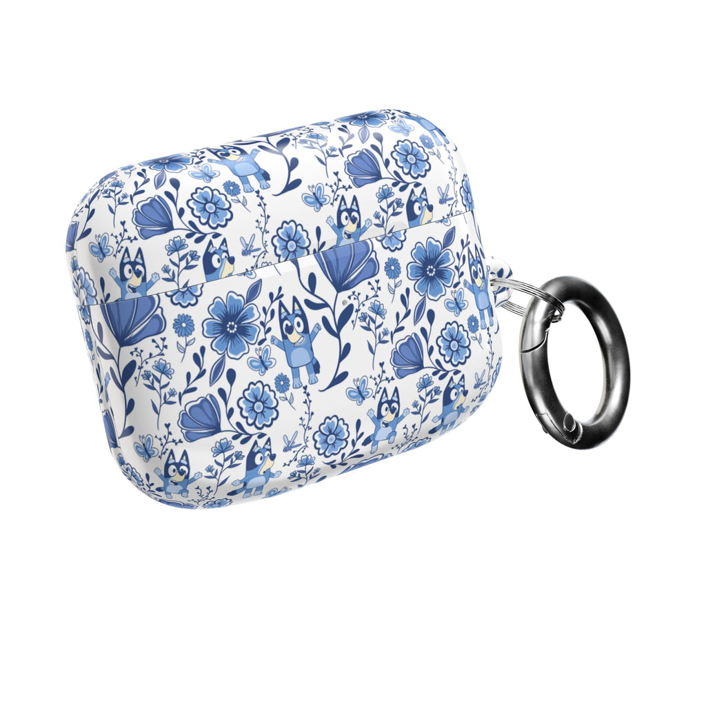 Blue Heeler Dog Charming Floral AirPod Case