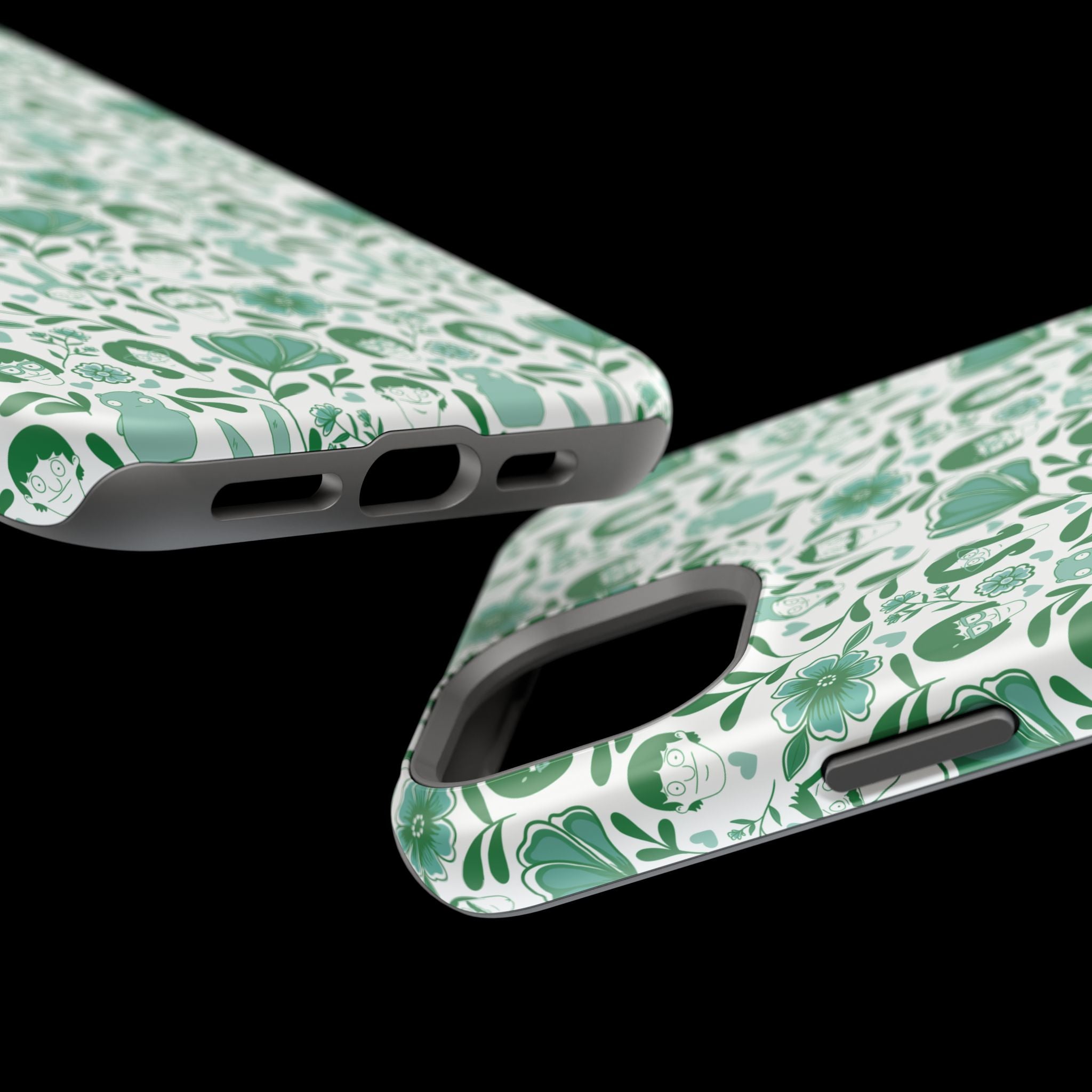 Belcher's Fine China iPhone Case V1 Green – Magnetic Impact-Resistant