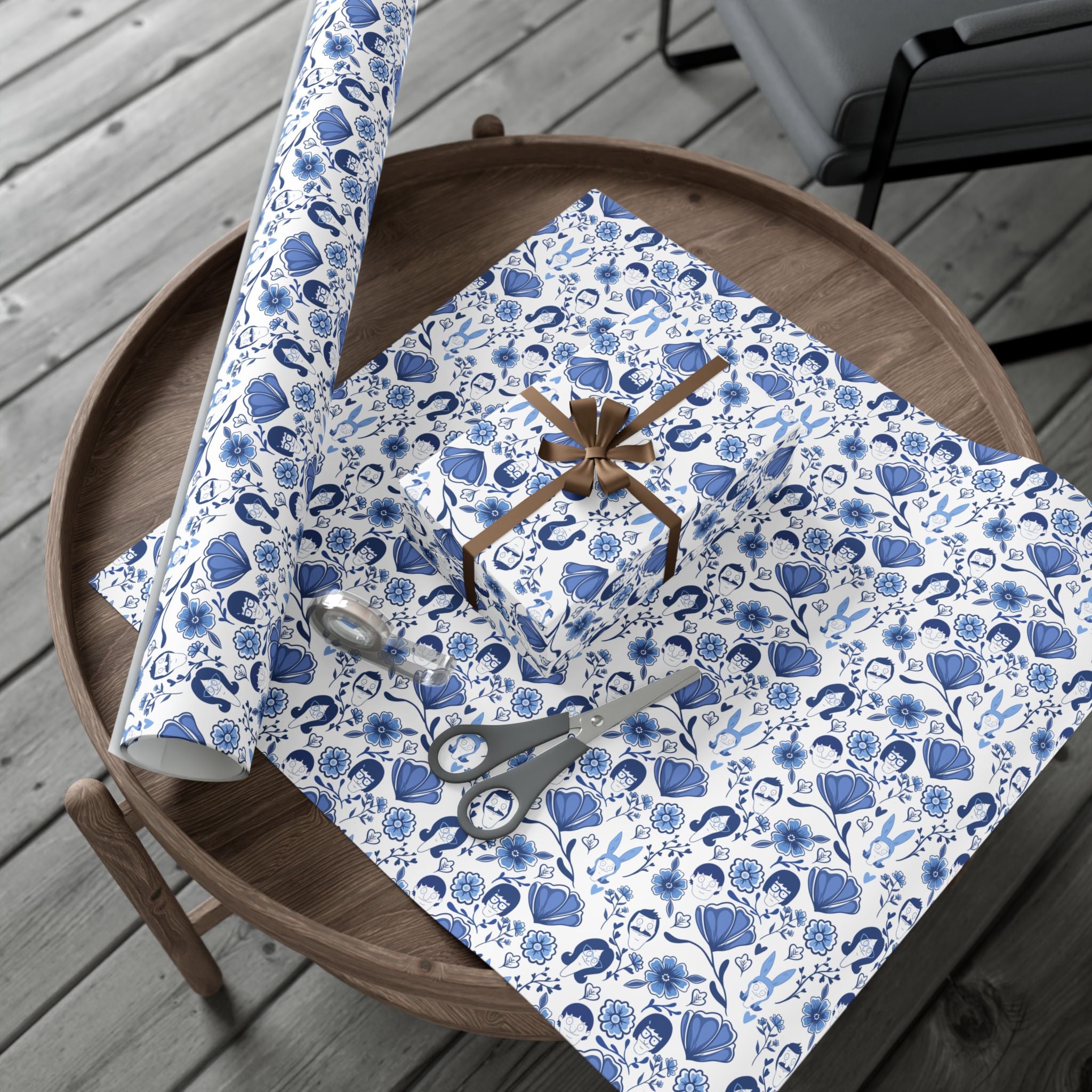 Bob's Burgers Inspired Fine China Floral Gift Wrap