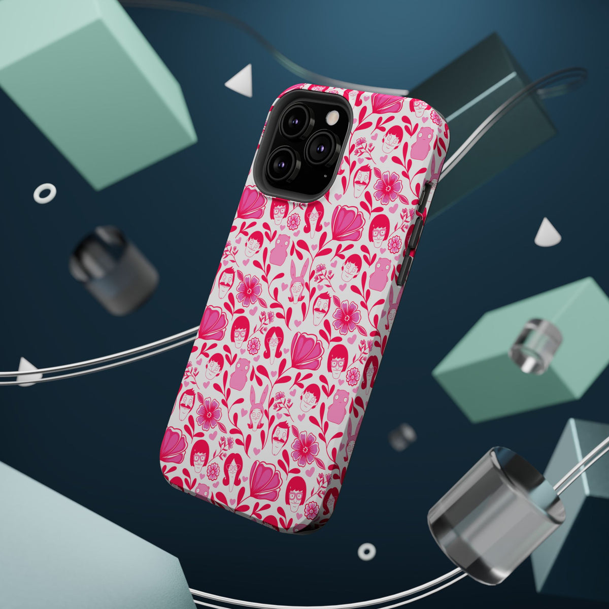 Belcher's Fine China iPhone Case V1 Pink – Magnetic Impact-Resistant