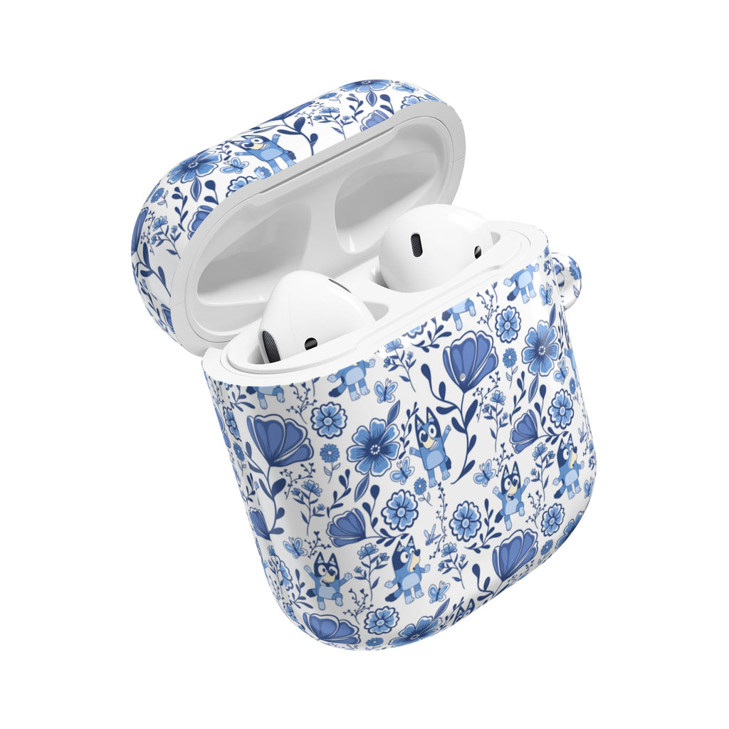Blue Heeler Dog Charming Floral AirPod Case