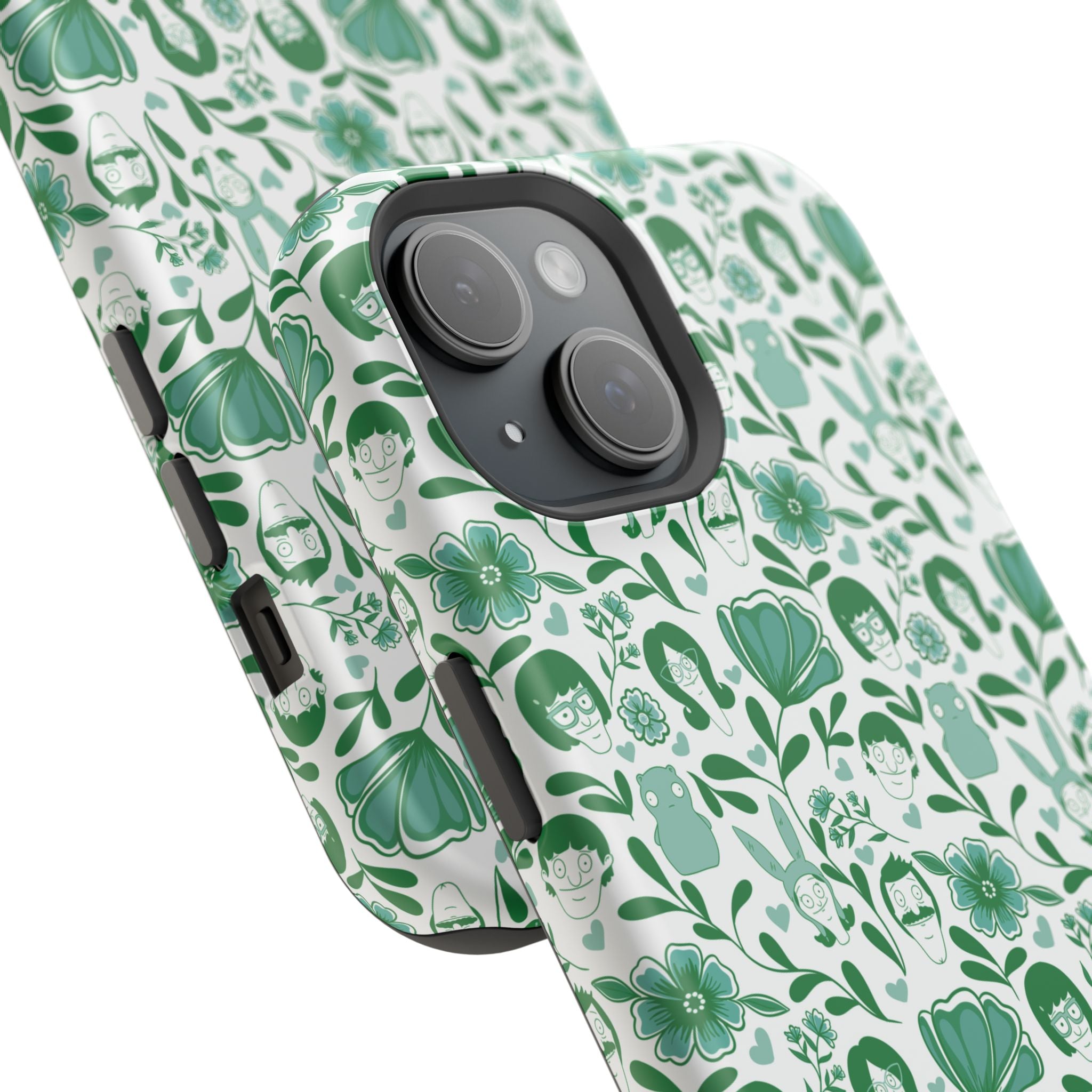 Belcher's Fine China iPhone Case V1 Green – Magnetic Impact-Resistant