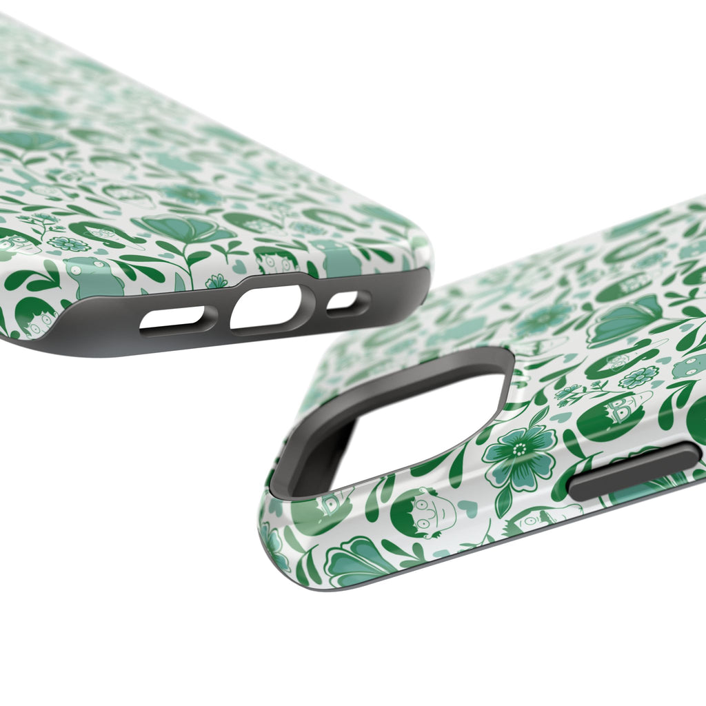 Belcher's Fine China iPhone Case V1 Green – Magnetic Impact-Resistant