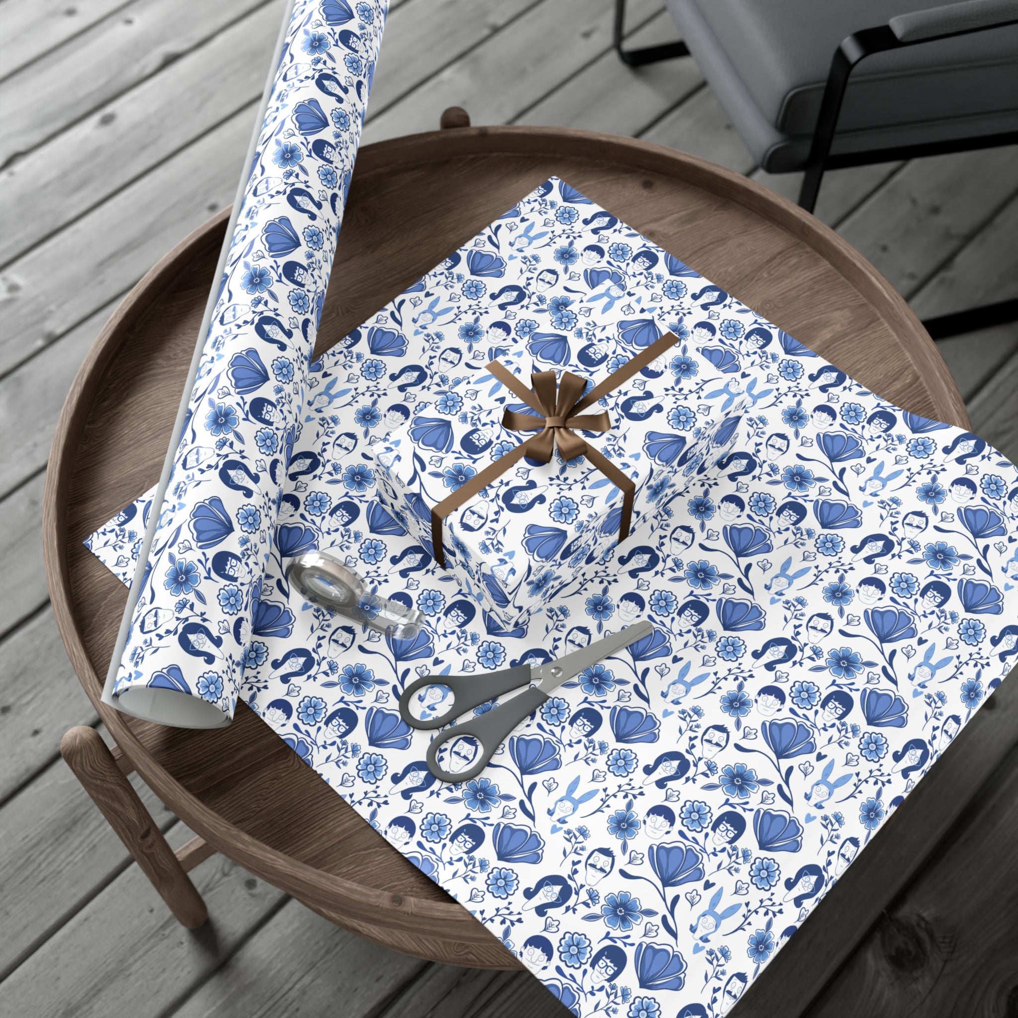Bob's Burgers Inspired Fine China Floral Gift Wrap