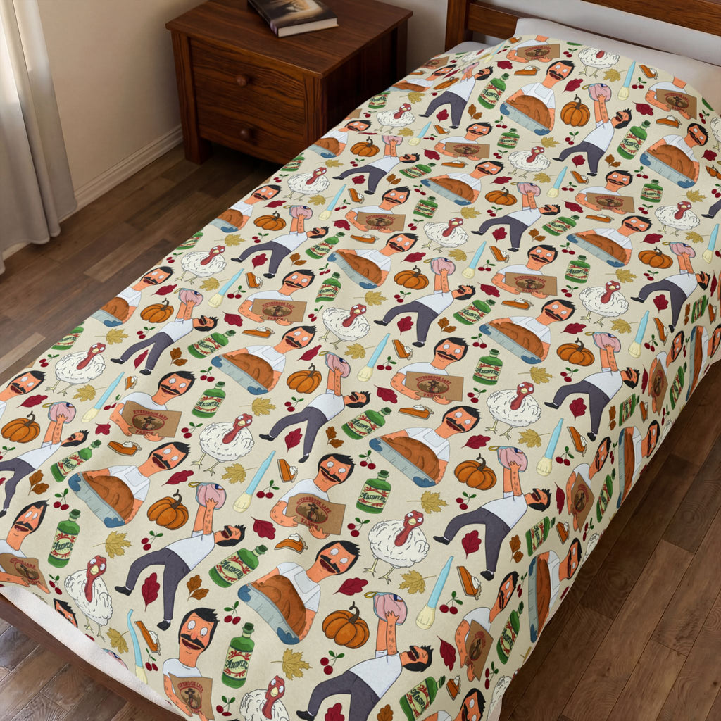 Thanksgiving with Bob V2 Cozy Plush Blanket