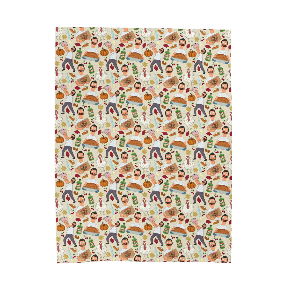 Thanksgiving with Bob V2 Cozy Plush Blanket