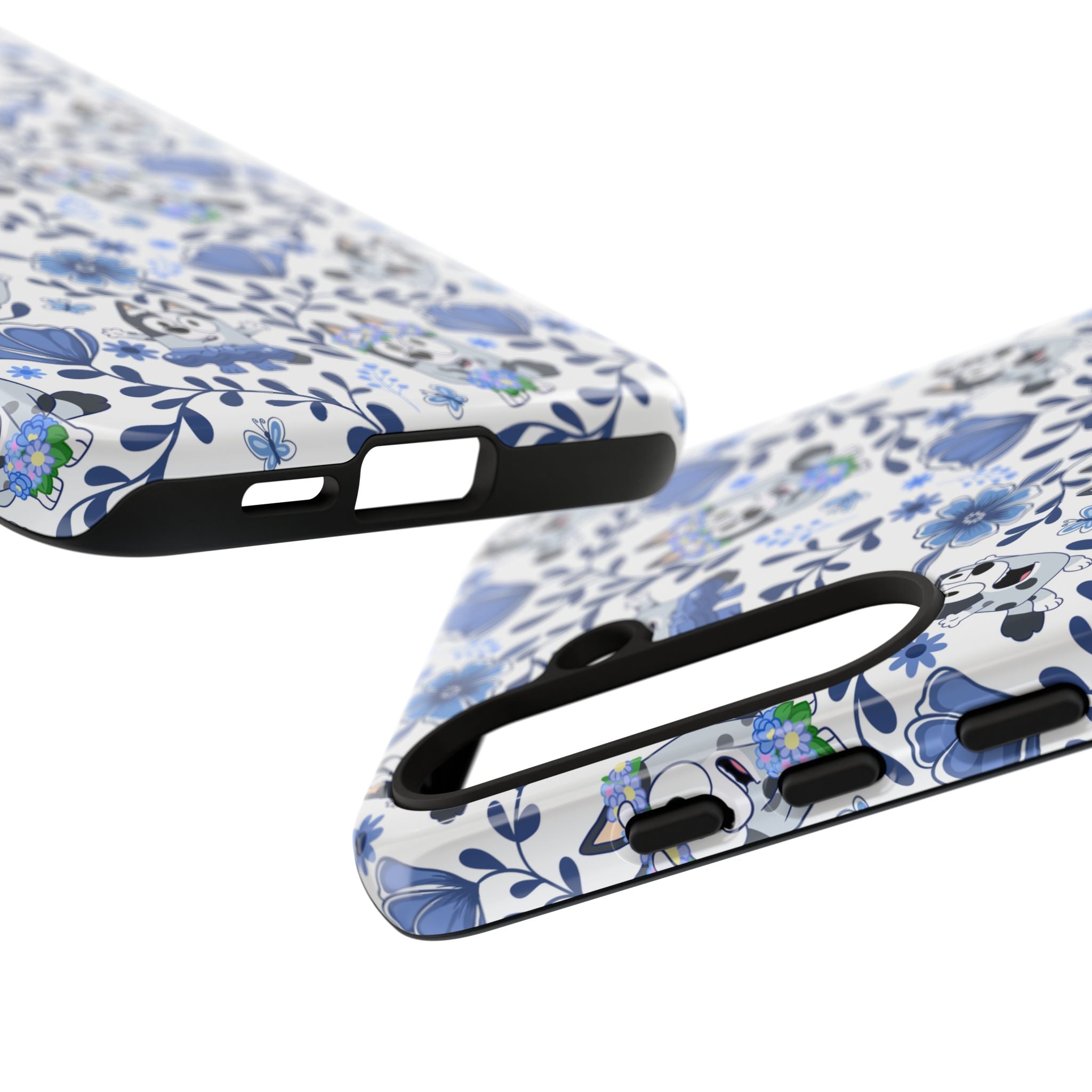 Cute Dog-Themed Phone Case, Floral Phone Cover, Gift for Dog Lovers, Pet Owner Accessories, Trendy Mobile Cases