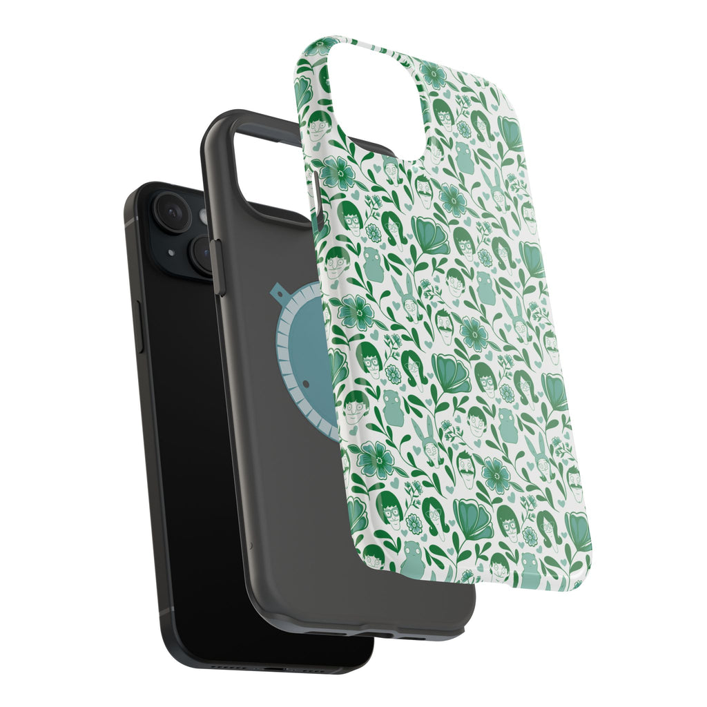 Belcher's Fine China iPhone Case V1 Green – Magnetic Impact-Resistant