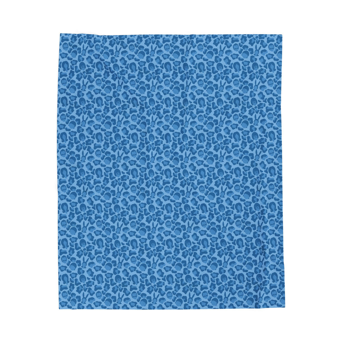 Blue Leopard Print Belchers Plush Blanket