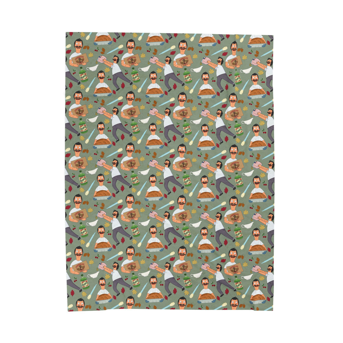Thanksgiving with Bob Cozy Plush Blanket
