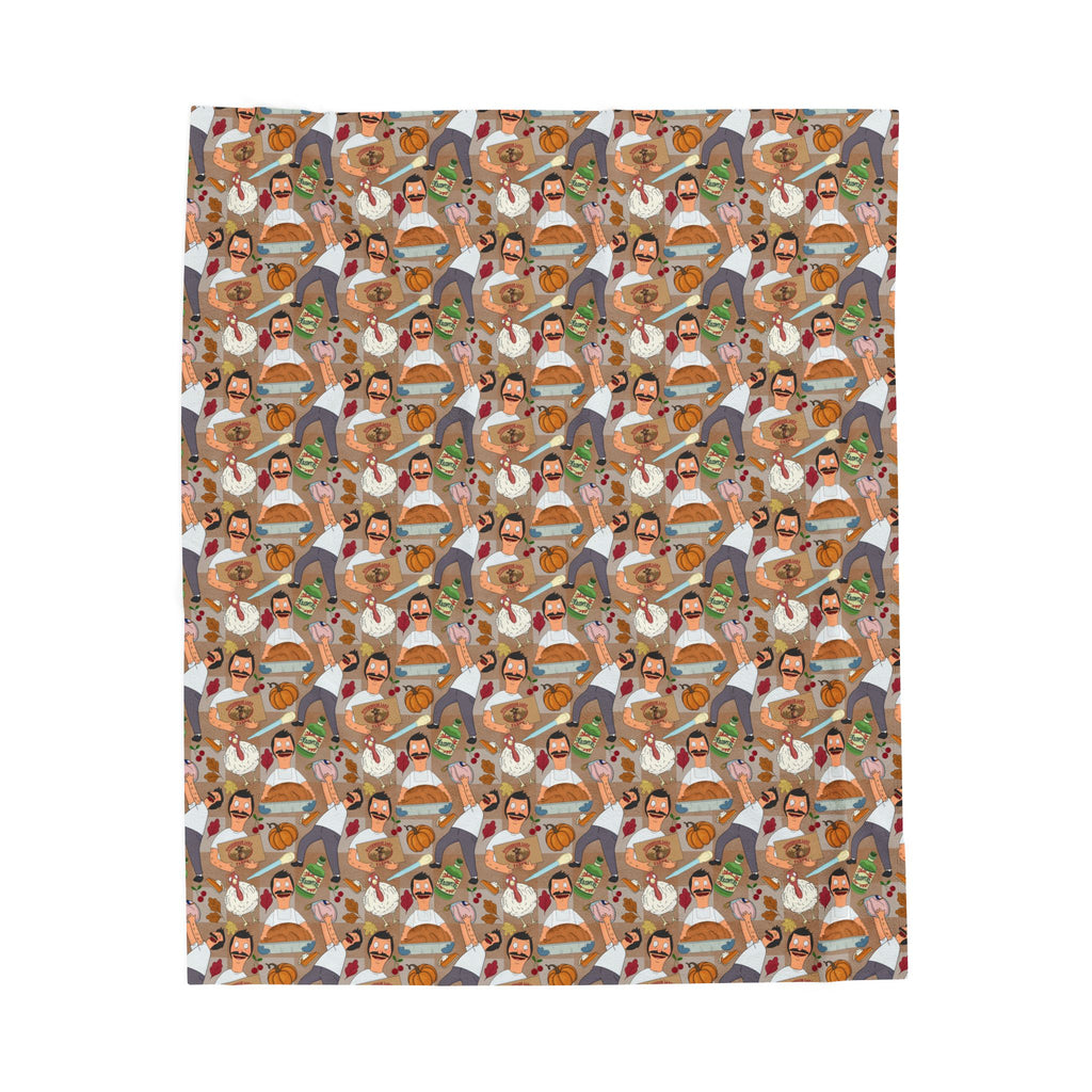 Gingham Thanksgiving with Bob Cozy Plush Blanket
