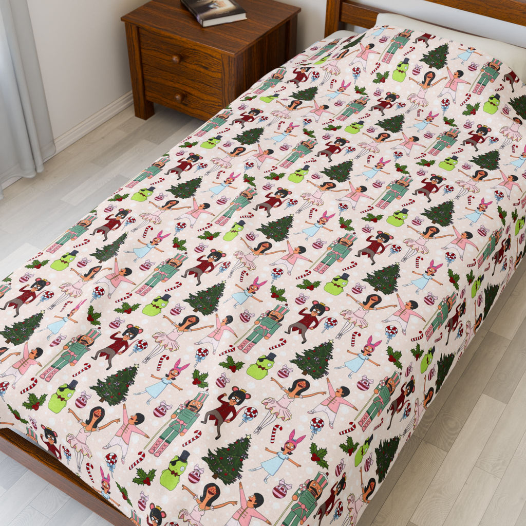 The Nutcracker Belchers Holiday Velveteen Blanket