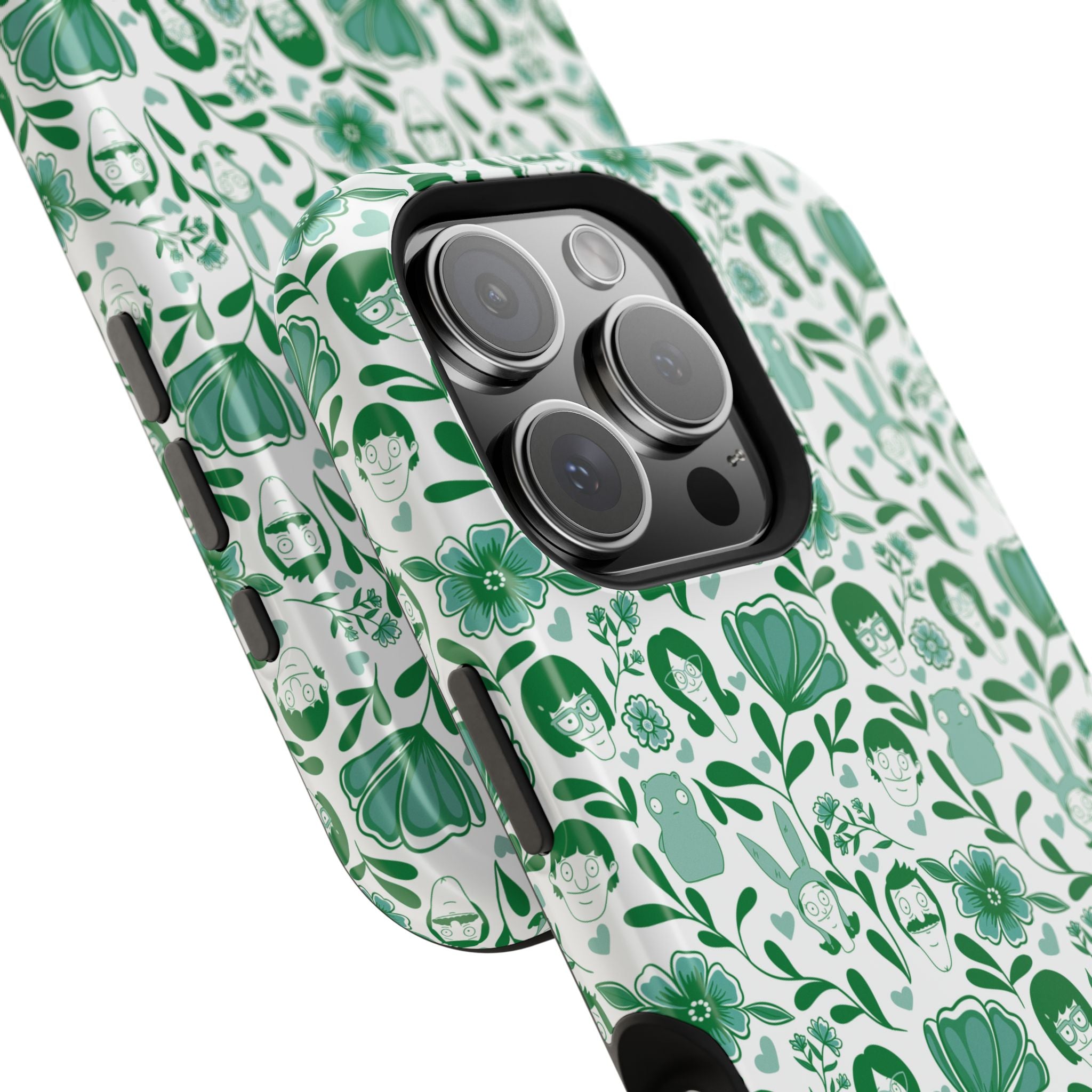 Belcher's Fine China iPhone Case V1 Green – Magnetic Impact-Resistant