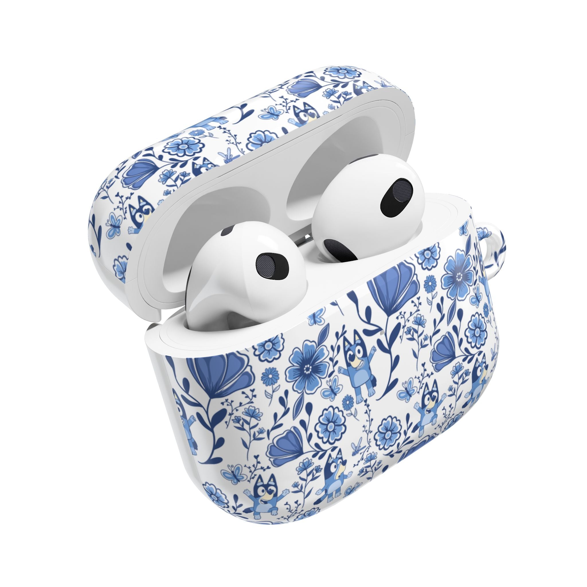 Blue Heeler Dog Charming Floral AirPod Case