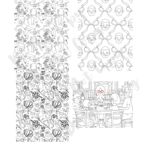 2025 Bob’s Burgers Inspired Fan Art Coloring Pages