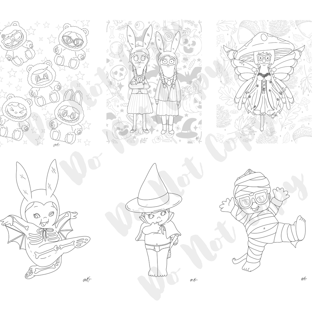 2025 Bob’s Burgers Inspired Fan Art Coloring Pages
