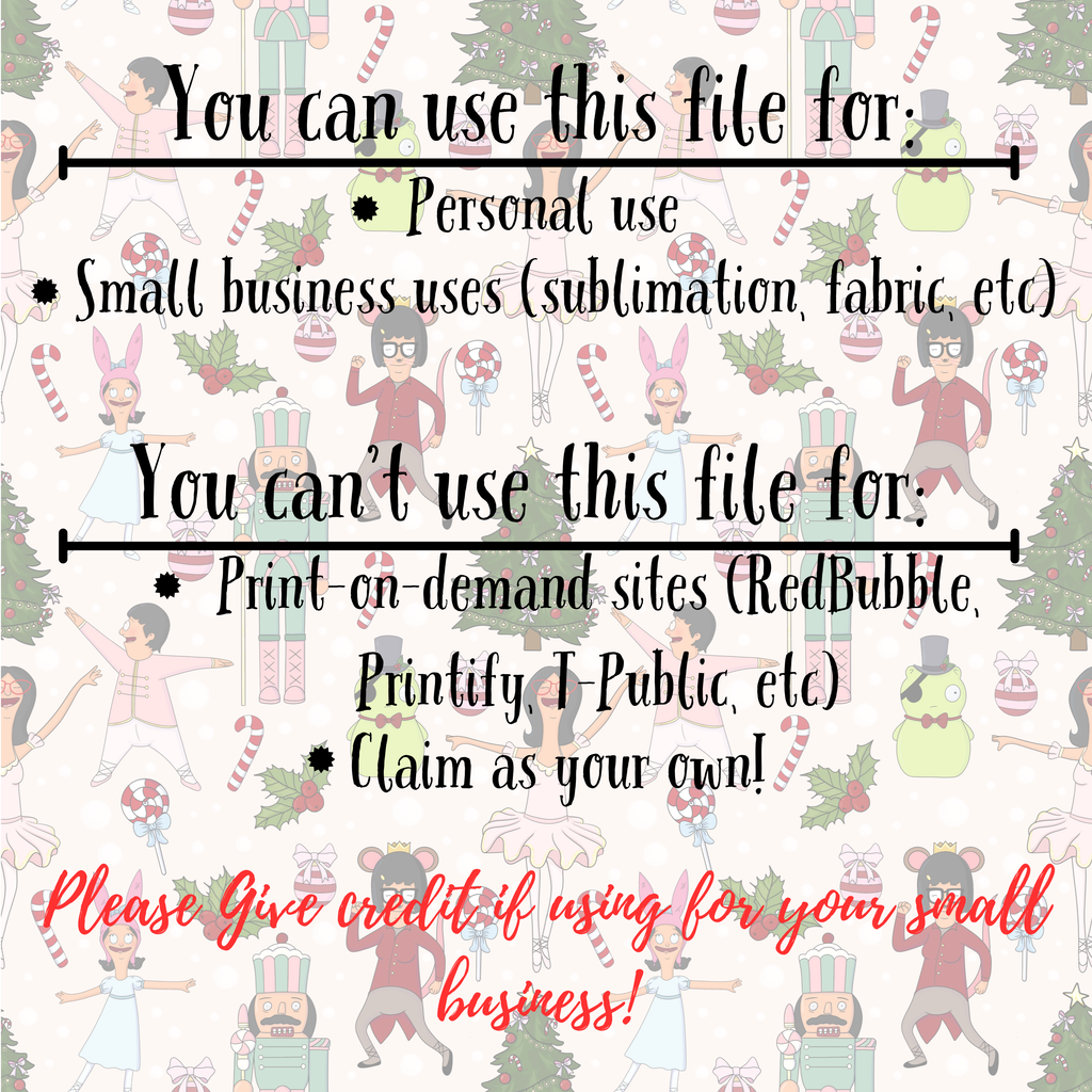 The Nutcracker Belchers Seamless Digital Pattern