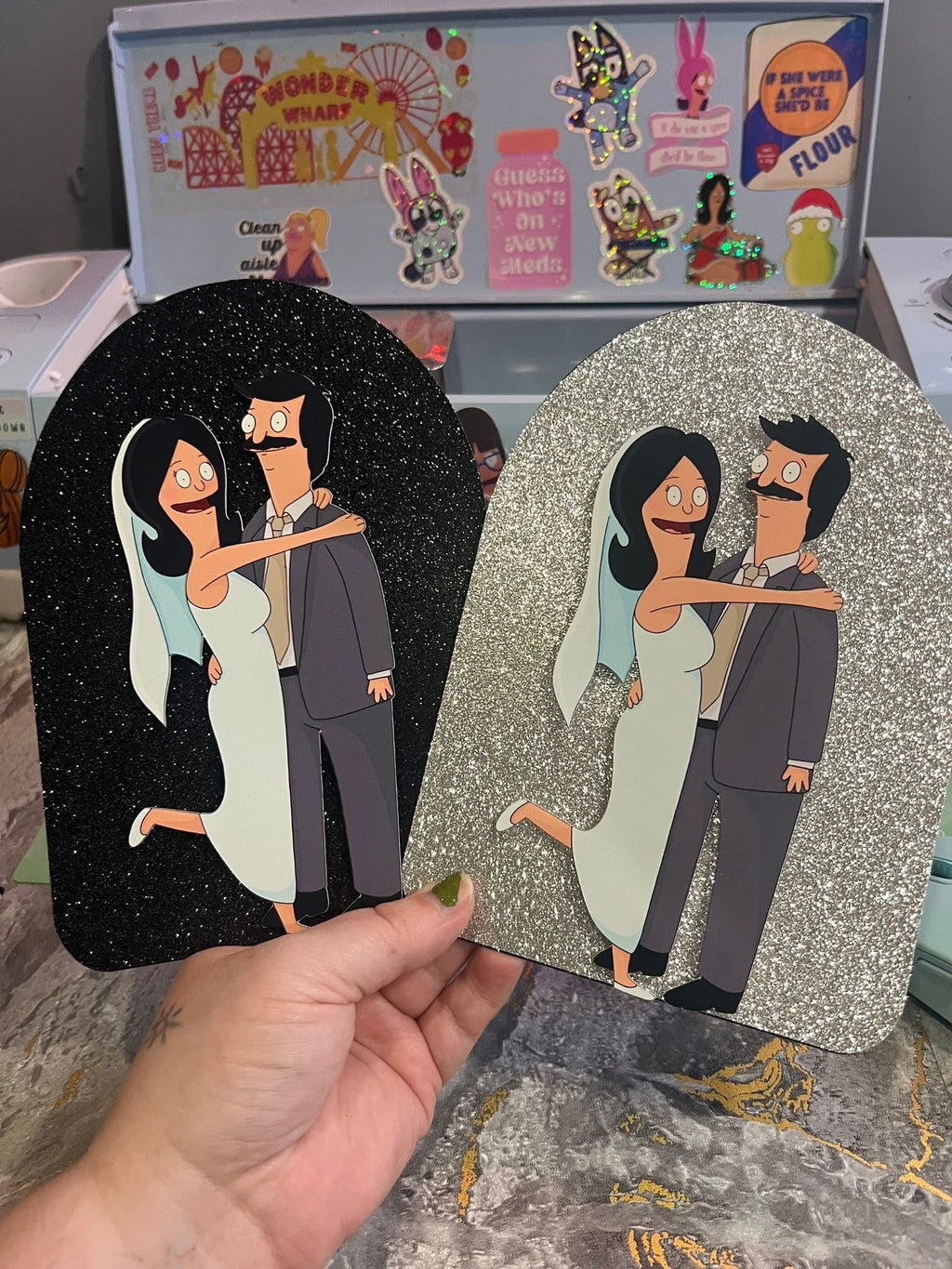 Bob’s Burgers Inspired Wedding/Anniversary Cake Topper
