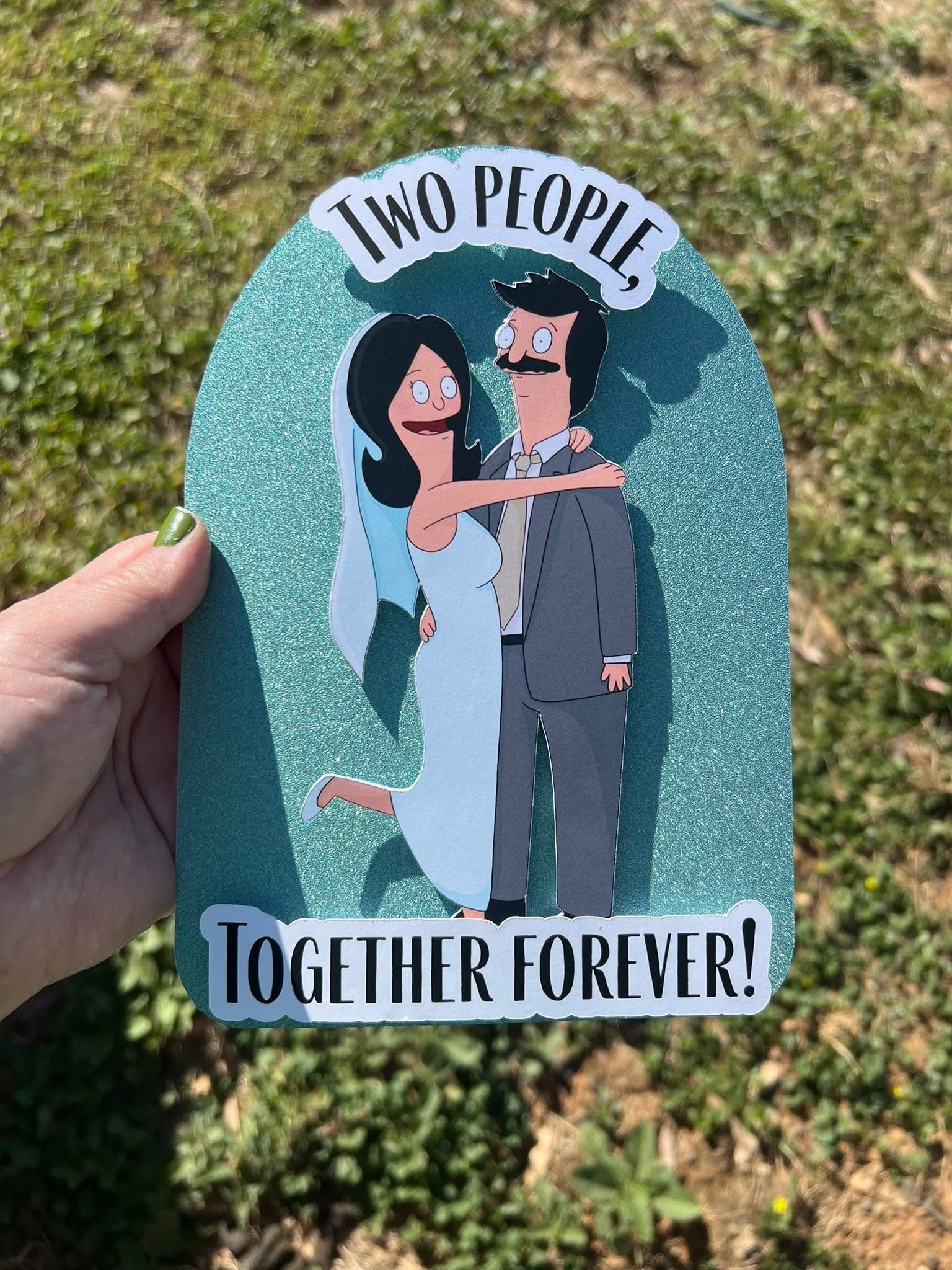Bob’s Burgers Inspired Wedding/Anniversary Cake Topper