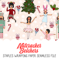 Nutcracker Belchers Staples Wrapping Paper Seamless File