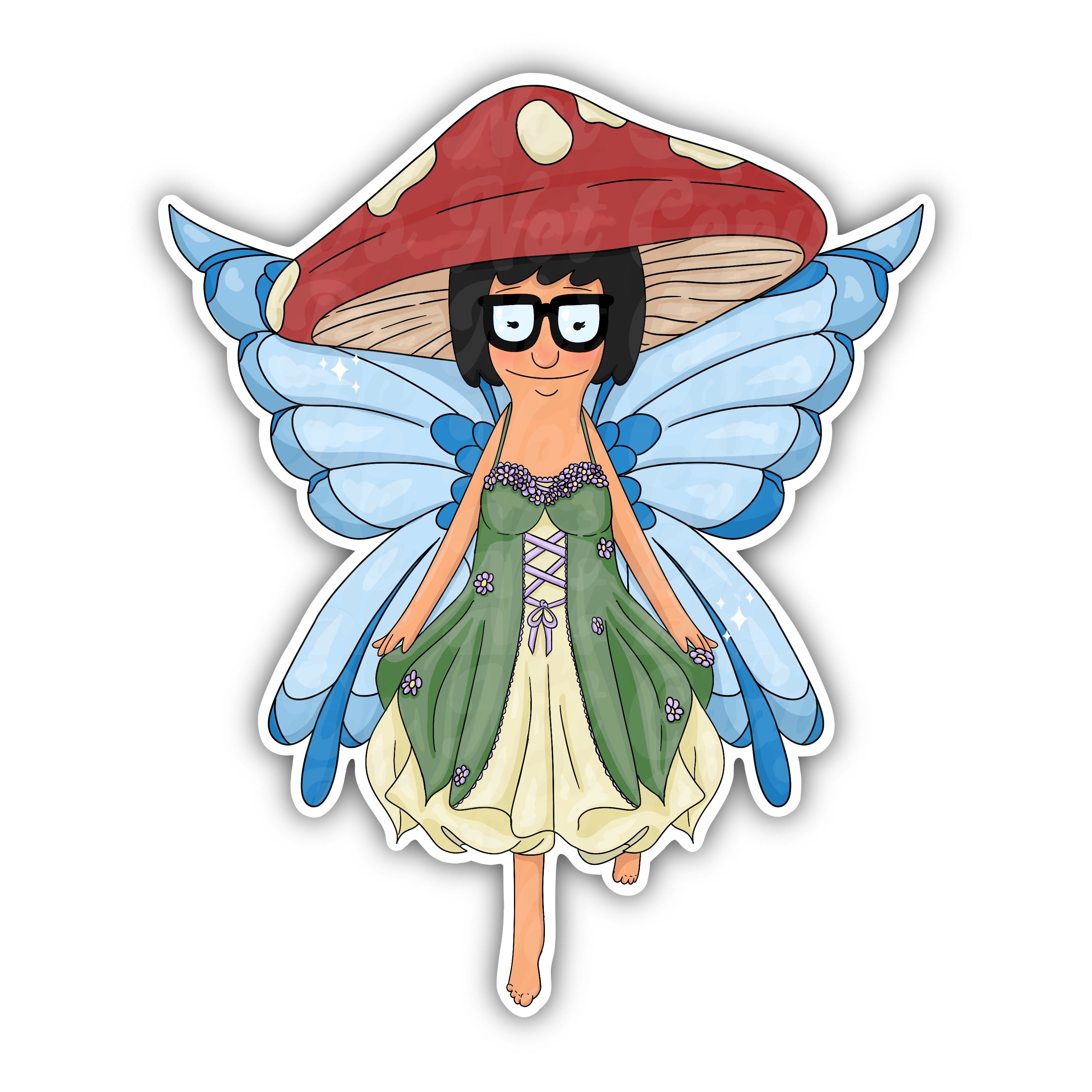 Bob’s Burgers Inspired Mushroom Fairy Tina Sticker