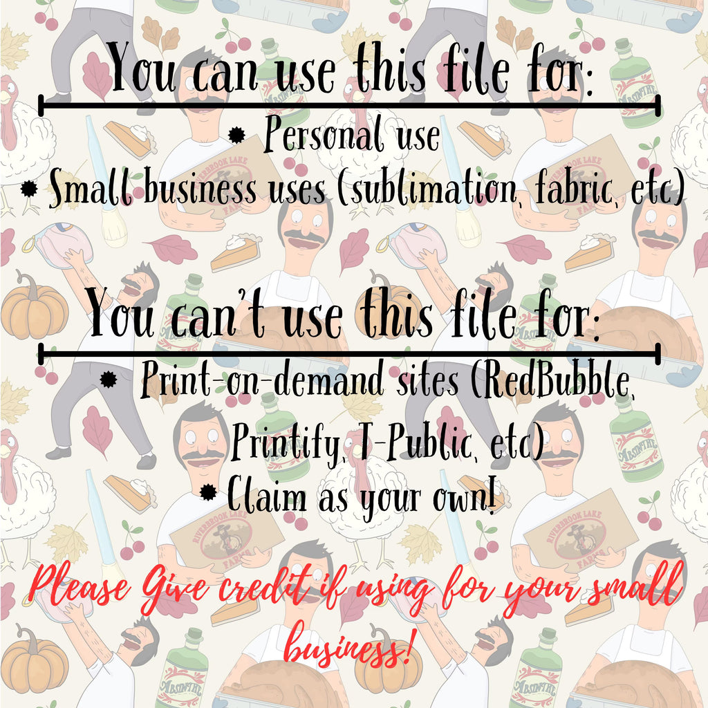 Bob's Inspired Thanksgiving Bob V1 Seamless Pattern